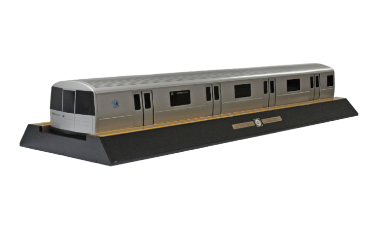 Modèle réduit d’un prototype de voiture du métro de New York R110-B