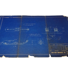 Dessin technique de l’assemblage des skis des autoneiges