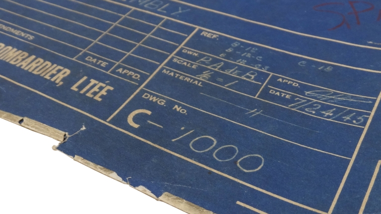 Dessin technique de l’assemblage des skis des autoneiges 3
