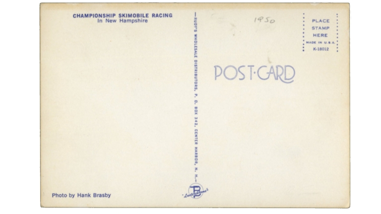 Carte postale : course de motoneiges au New Hampshire 1