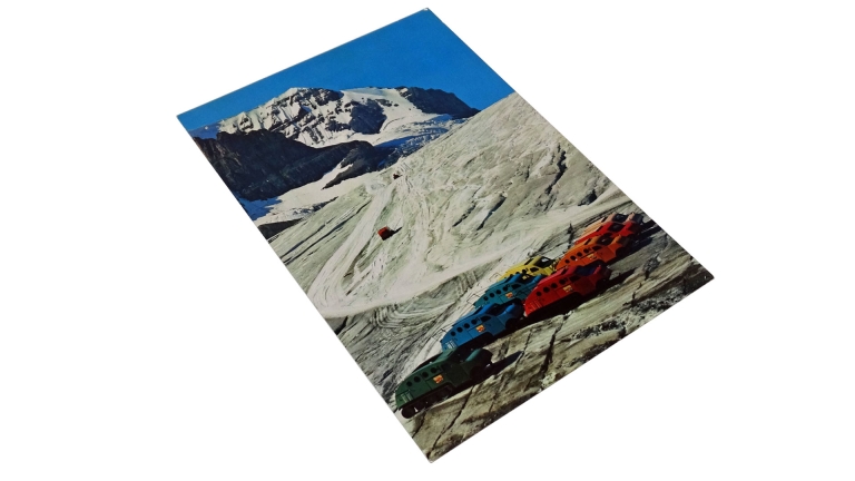 Carte postale : autoneiges au glacier Athabasca 1