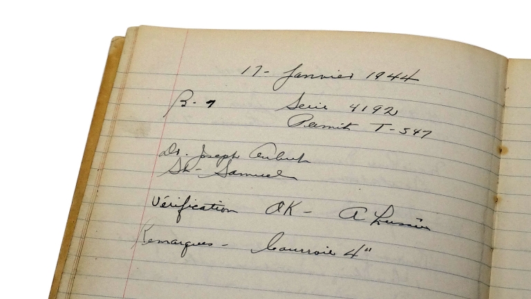 Registre de fabrication des autoneiges 1943 à 1945 3